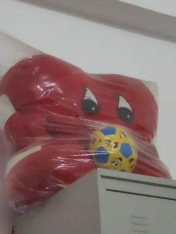 Red heart shaped Soft Ride-On Animal Toy (Good Condition)
