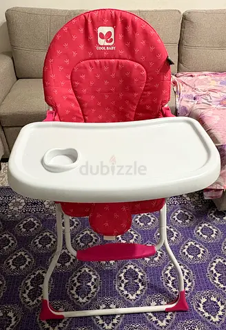 Pink Cool Baby High Chair with Removable Tray - Very Good Condition (Like New)