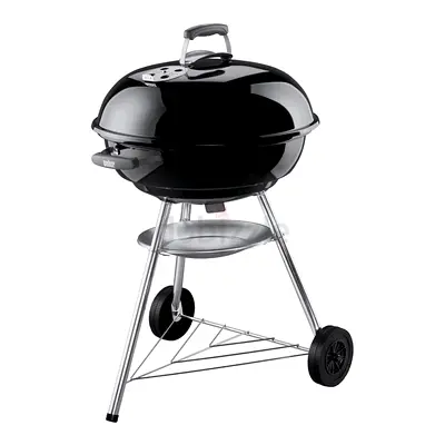 Weber-style Charcoal Kettle Grill with Chimney - Compact BBQ