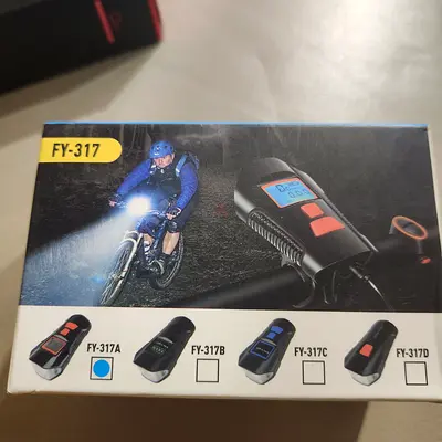 Bicycle Headlight with Digital Gauge FY-317 - New in Box