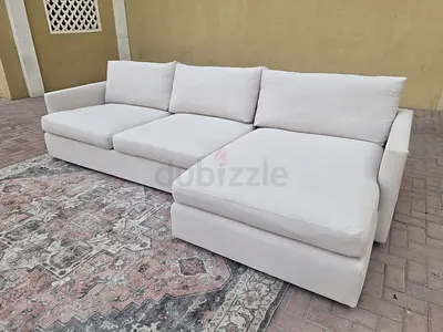 Crate&barrel lounge deep L shape sofa