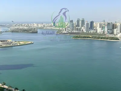 شقة غرفتين وصالة في المجاز 3 مع شهر مجاني وإطلالة بحرية وبلكونة وباركينج وجيم ومسبح وتشطيب ألترا ديلوكس عند التسليم