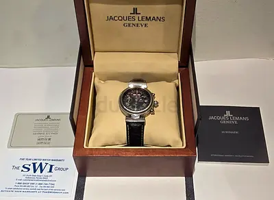 Swiss automatic top of the range Jacques Lemans chrono with complications