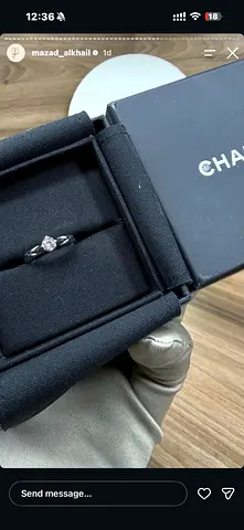 Chanel solitaire diamond ring size 49 0.3 carat