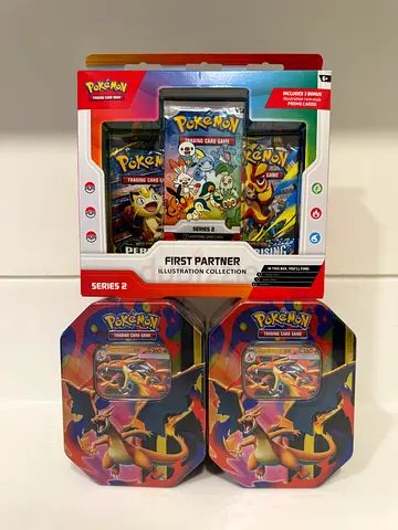 Pokemon card CHARIZARD TIN sealed original first partner series 2