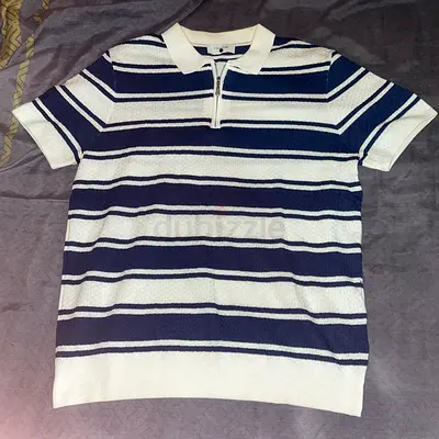 Shirt quarter zip striped