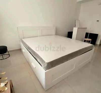 Ikea brimness bed with ikea mattress king size 180 x200cm bed