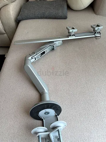 Adjustable Dual Monitor Arm Mount - Desk Clamp / Grommet