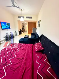 hot deal studio for sale ajman one tower with parking
