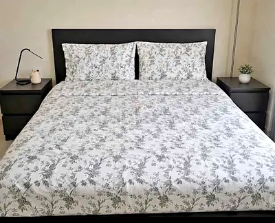IKEA  Queen Size Bed + 2 Storage Drawers + Mattress