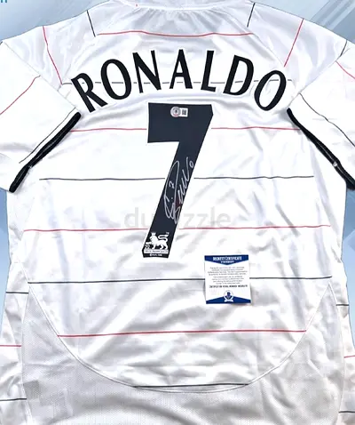 Cristiano Ronaldo Signed Manchester Beckett witnessed