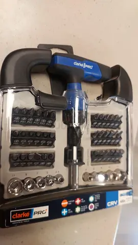 Clarke Pro 39-piece Screwdriver and Socket Bit Set - Excellent Condition hevyduty strong