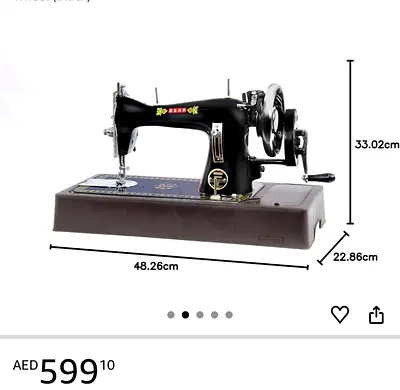 Manual Heavy-Duty Sewing Machine - Black,