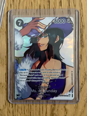 Ms All Sunday One piece Rare Holographic Anime Collectible Card – Mint Condition