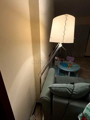 Adjustable Modern Floor Lamp with Large White Shade