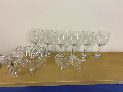 Juice set with crystal flask