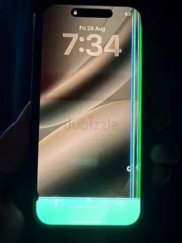 iPhone with vertical green/purple screen lines - needs screen replacement