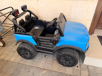 Used Blue Electric Ride-On Jeep for Kids - 2-Seater, Battery Powered