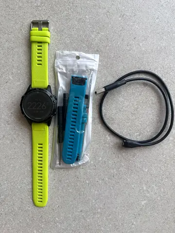 Garmin Fenix 5 Sapphire GPS Sports Watch with extra strap and charger