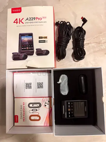 VIOFO A229 Pro 4K Dual Dash Cam with GPS -3 channel -  Complete in Box