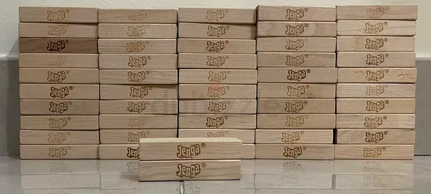 Hasbro Classic Jenga Wooden Block Stacking Game - Used/Good Condition