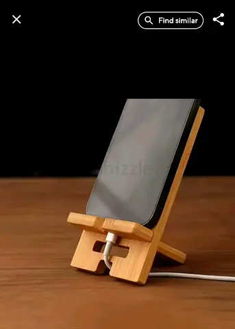 Wooden Phone Stand with Charging Slot - Holds Most Smartphones