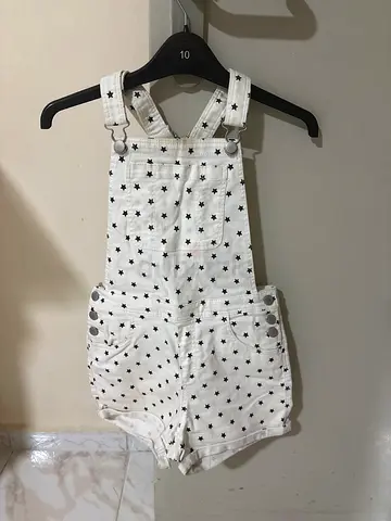 White Star Print  Romper jumpsuit -