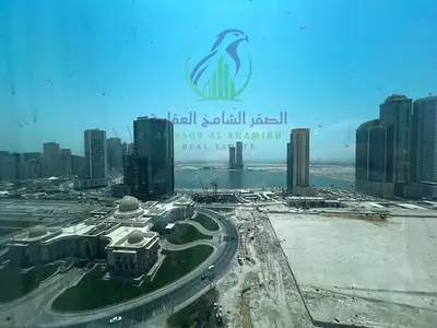 Three Bedroom Apartment for Rent in Al Mamzar Tower Sharjah Sea View Balcony Free AC Parking Gym Pool