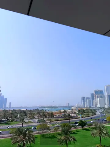 Annual rent in Al Majaz 2 two bedrooms and living room with direct views of the park and Al Majaz Lake first tenant after renovation 8 payments one mo