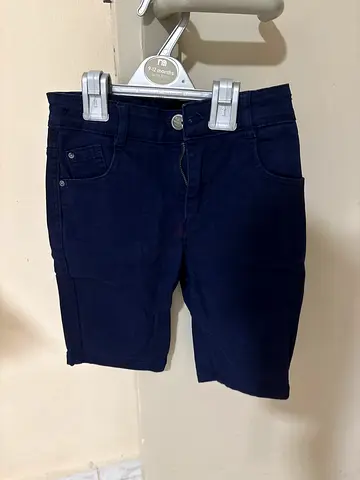 Dark navy casual denim shorts - pre-owned)