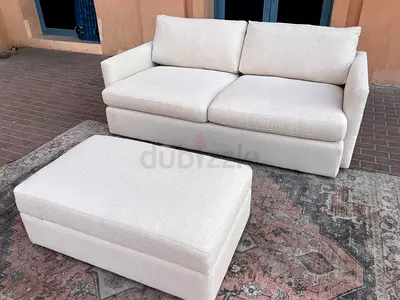 Looking Great Crate&Barrel Lounge Deep feather filled Sofa beige
