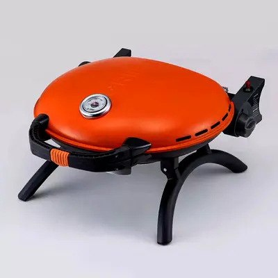 O-GRILL 600 Orange — Large Capacity Portable Gas Grill with Thermometer