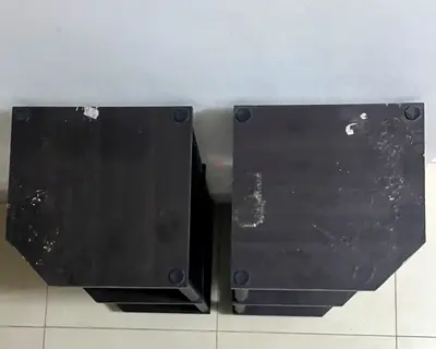Pair of used black/ dark brown bookshelf/home