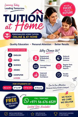 Tuitions - At Home and Online