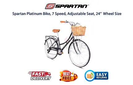 Spartan Platinum Bike Dubai - 7 Speed, Adjustable Seat, 24" Wheel - Like New, FREE DELIVERY