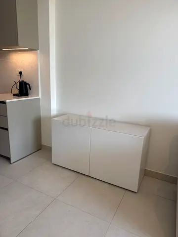 IKEA unit with doors + added gloss top panel