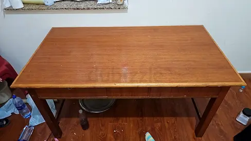 Solid Wood Rectangular Dining/Study Table - 150 AED