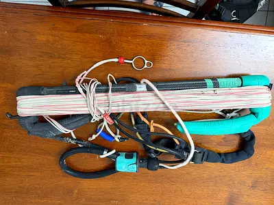 Used Airush kiteboarding bar with lined