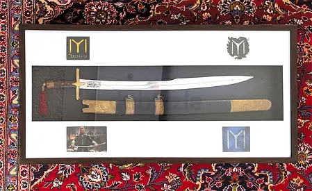 Custom collectible Frame - Etrugrul Ghazi Ottoman sword scabbard masterpiece