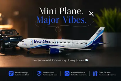 IndiGo Airbus A320 Detailed Diecast Model - 1:200 Collectible Plane