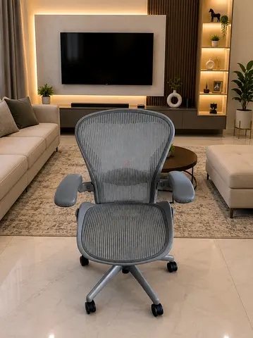 Hsrman Miller Ergonomic Mesh Office Chair - Grey, Good Condition