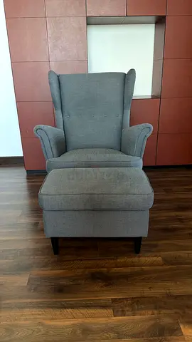 Ikea chair and foot rest STRANDMON