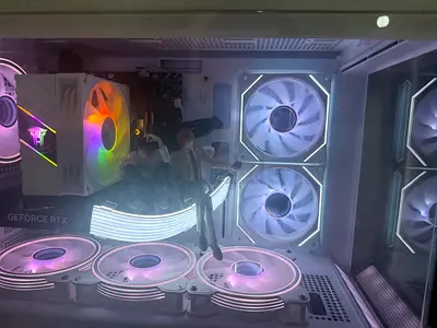 Custom RGB Gaming PC Tower with Multiple ARGB Fans (White Theme)