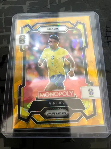 Panini Prizm Monopoly Vini Jr. Gold Soccer Trading Card (Graded Sleeve)