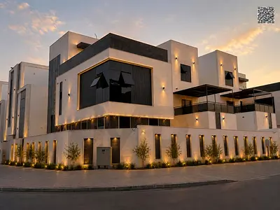 Luxury corner villa for sale in Al Helio 2 – Ajman, modern design and high-end finishes, corner location gives you more privacy and space, all fees an