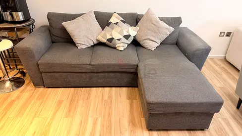Sofa Bed L-Shape with Storage