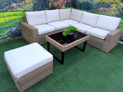 IKEA Solreon Rattan Modular Outdoor Garden Sofa Set