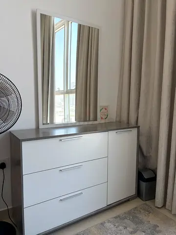 Dressing table with mirror