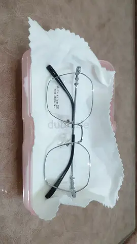 Silver Metal Square Optical Glasses Frame Brand New with Case