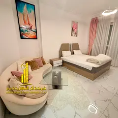 Luxury furnished studio in Ajman | Real photos | New & clean furniture | Bills included | Similar un